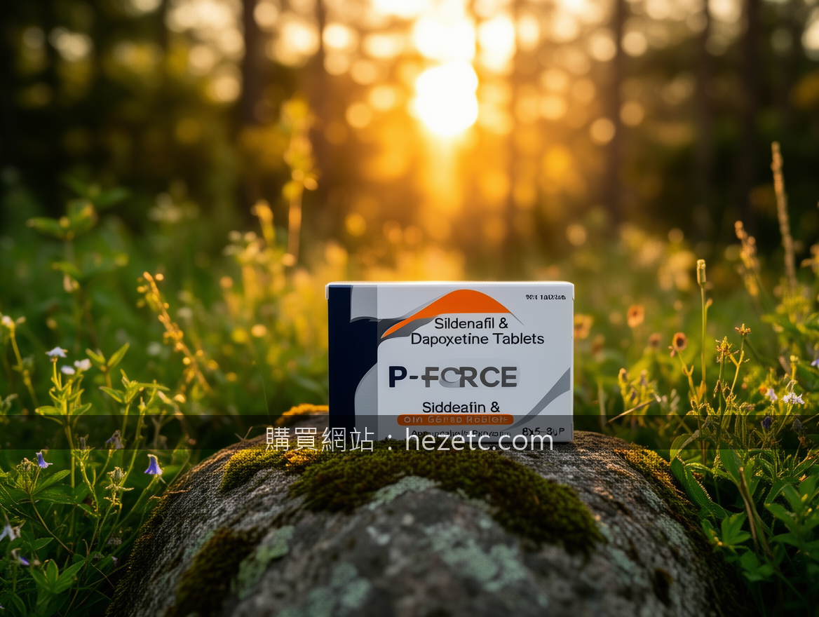 GOLDEN HOUR OUTDOOR with natural bokeh. Place the P-Force Sildenafil & Dapoxetin