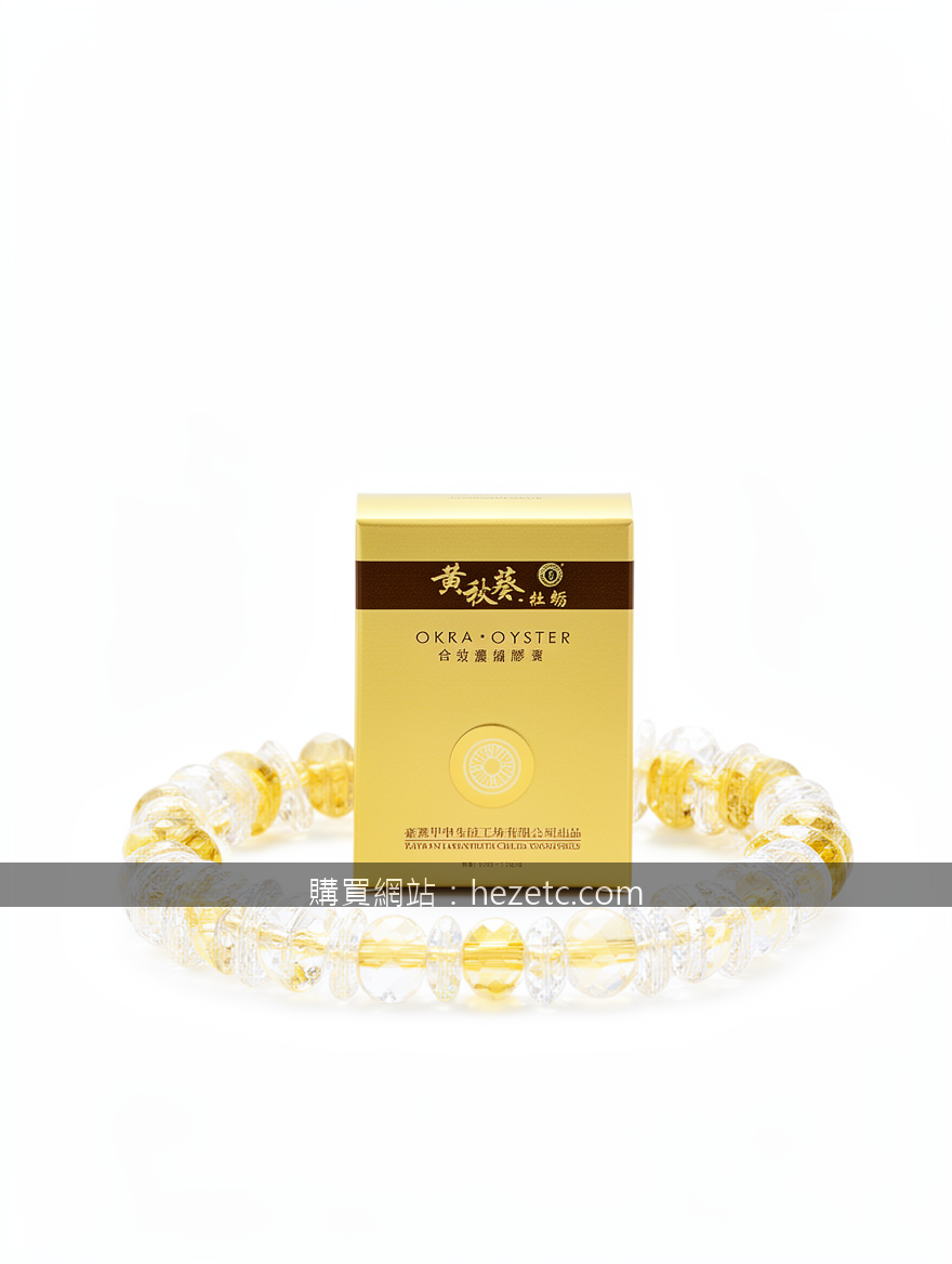 Minimalist white background crystal bracelet photography.
Subject: Place the Okr